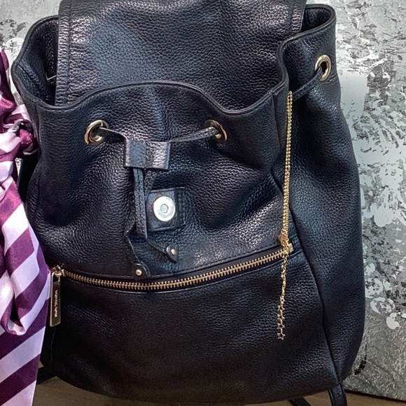 Michael Kors Black Leather Backpack - Picture 4 of 11